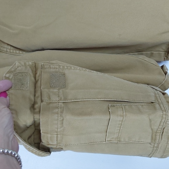 U.S Polo Assn Mens Khaki Cargo Shorts Button fly Velcro Pockets Preppy Sz.31 - Picture 4 of 15
